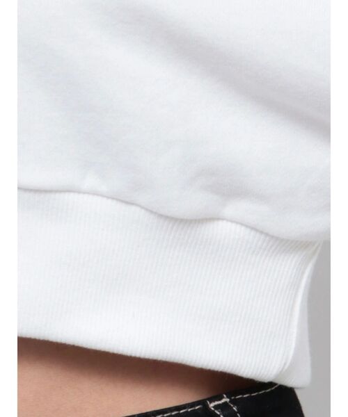 GYDA（ジェイダ）の「Ravishingショートスウェットプルオーバー（スウェット・レディース・オフホワイト/ブラック/ピンク・FREE）」の13枚目の写真