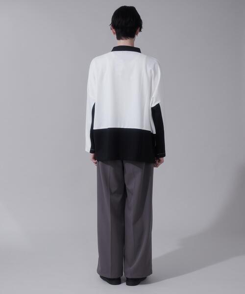 BROWNY(ブラウニー)の「BROWNY/ドルマンポンチハーフZIPT(Tシャツ/カットソー・メンズ・ホワイト/ブルー・LARGE/MEDIUM)」の11枚目の写真