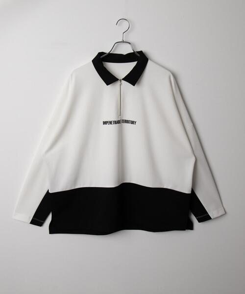 BROWNY(ブラウニー)の「BROWNY/ドルマンポンチハーフZIPT(Tシャツ/カットソー・メンズ・ホワイト/ブルー・LARGE/MEDIUM)」の20枚目の写真