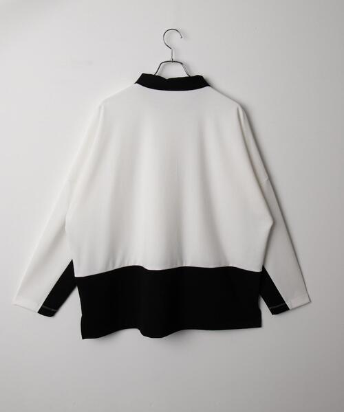 BROWNY(ブラウニー)の「BROWNY/ドルマンポンチハーフZIPT(Tシャツ/カットソー・メンズ・ホワイト/ブルー・LARGE/MEDIUM)」の21枚目の写真