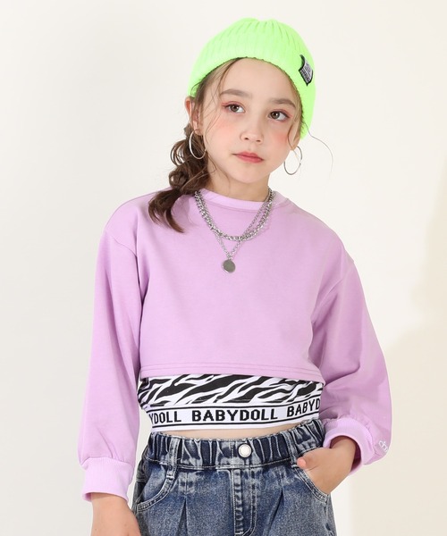 タンクトップ付きショート丈トレーナー 2枚セット 9672K（アンサンブル  