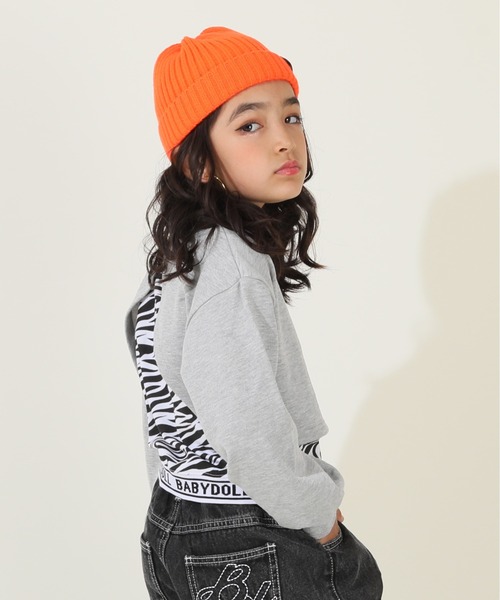 タンクトップ付きショート丈トレーナー 2枚セット 9672K（アンサンブル