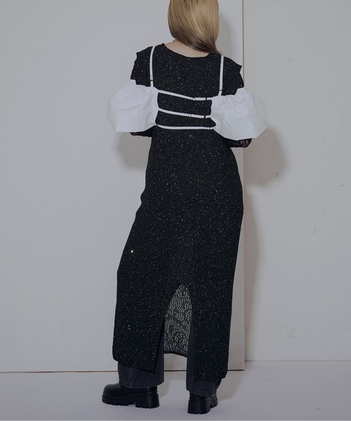 sheller シェリエ　ブラック ビスチェ バルーンシルエット sheller シェリエ ブラック ビスチェ バルーンシルエット