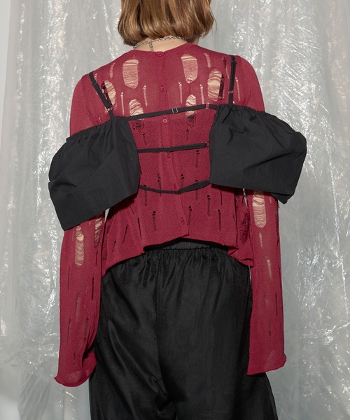 Ezick（エジック）の「Multi-fit 2way バルーンジップビスチェ（ベスト・レディース・アイボリー/ブラック・FREE）」の16枚目の写真