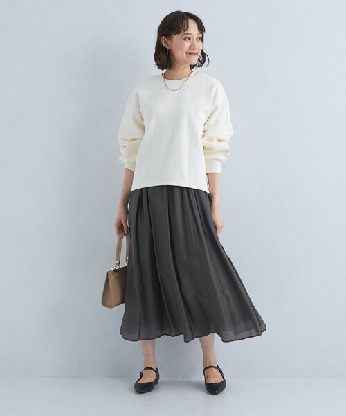 グリーンレーベル　シアーギャザースカート UNITED ARROWS green label relaxing｜[size SHORTあり]シアー