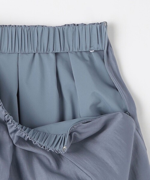 green label relaxing（グリーンレーベルリラクシング）の「シアー ギャザー スカート 3（スカート・レディース・ライトグレー/ロイヤルブルー/ダークグレー/ライラック/ケリーグリーン・FREE）」の21枚目の写真