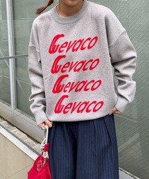 GEVACO | 【GEVACO/ゲバコ】スポーティーロゴジャガードプルオーバーニット(ニット/セーター)