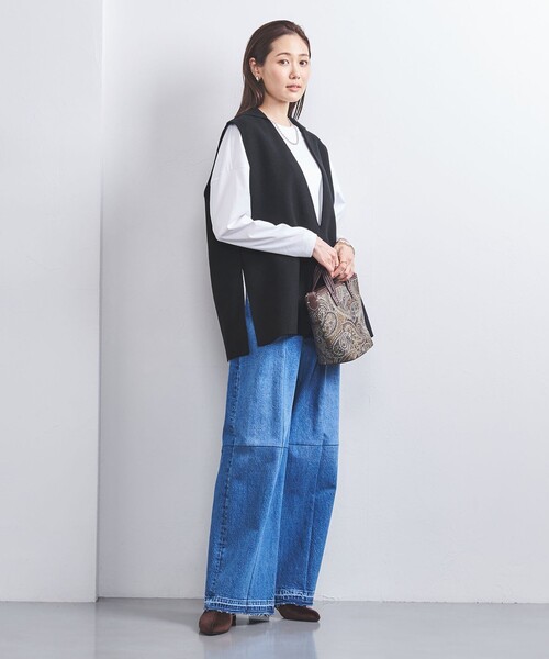 PROTAGONISTA（プロタゴニスタ）の「【別注】＜PROTAGONISTA＞セーラーカラー ノースリーブ トップス/ベスト（ベスト・レディース・ブラック・FREE）」の4枚目の写真