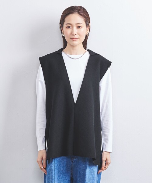 PROTAGONISTA（プロタゴニスタ）の「【別注】＜PROTAGONISTA＞セーラーカラー ノースリーブ トップス/ベスト（ベスト・レディース・ブラック・FREE）」の6枚目の写真