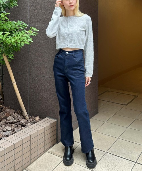 archives(アルシーヴ)の「ラメフェザーコンパクトニットカーディガン(ニット/セーター・レディース・ブルー/ブルーグレー/オレンジ/シルバーグレー・MEDIUM)」の17枚目の写真