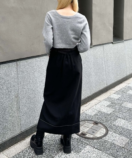 archives(アルシーヴ)の「ラメフェザーコンパクトニットカーディガン(ニット/セーター・レディース・ブルー/ブルーグレー/オレンジ/シルバーグレー・MEDIUM)」の22枚目の写真