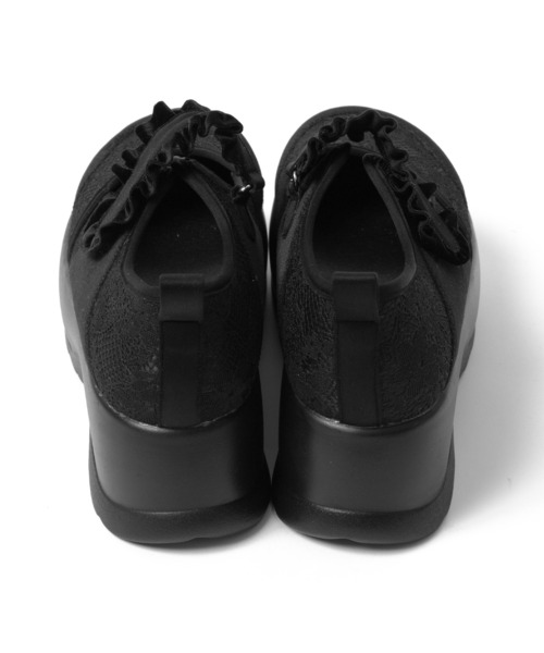 WEGO(ウィゴー)の「WEGO/レースアップベルクロシューズ(バレエシューズ・レディース・オフホワイト/ブラック・MEDIUM/LARGE)」の11枚目の写真