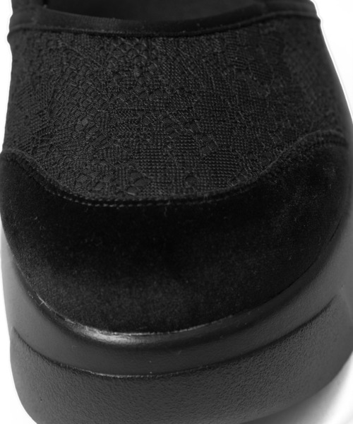 WEGO(ウィゴー)の「WEGO/レースアップベルクロシューズ(バレエシューズ・レディース・オフホワイト/ブラック・MEDIUM/LARGE)」の14枚目の写真