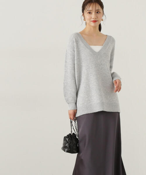 PROPORTION BODY DRESSING（プロポーションボディドレッシング）の「深Ｖニット / 1214270013（ニット/セーター・レディース・グレー/ダークグレー/ベージュ・FREE）」の16枚目の写真