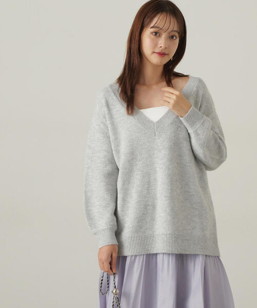 PROPORTION BODY DRESSING（プロポーションボディドレッシング）の「深Ｖニット / 1214270013（ニット/セーター・レディース・グレー/ダークグレー/ベージュ・FREE）」の19枚目の写真