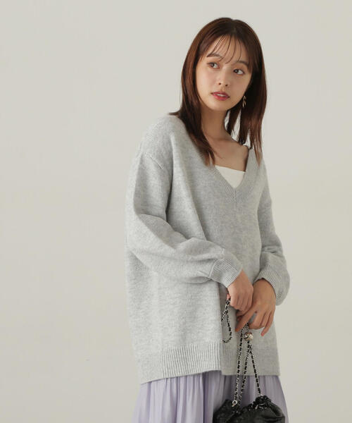 PROPORTION BODY DRESSING（プロポーションボディドレッシング）の「深Ｖニット / 1214270013（ニット/セーター・レディース・グレー/ダークグレー/ベージュ・FREE）」の22枚目の写真