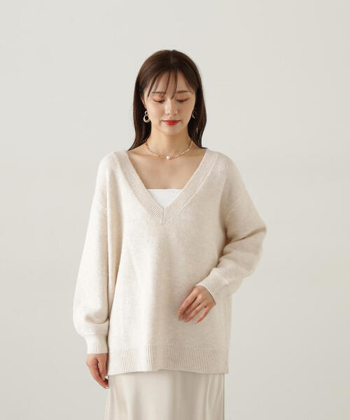 PROPORTION BODY DRESSING（プロポーションボディドレッシング）の「深Ｖニット / 1214270013（ニット/セーター・レディース・グレー/ダークグレー/ベージュ・FREE）」の12枚目の写真