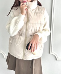 スリム ダウン ジャケット スタンドカラー ペプラム レディース erika7538-01.jpg