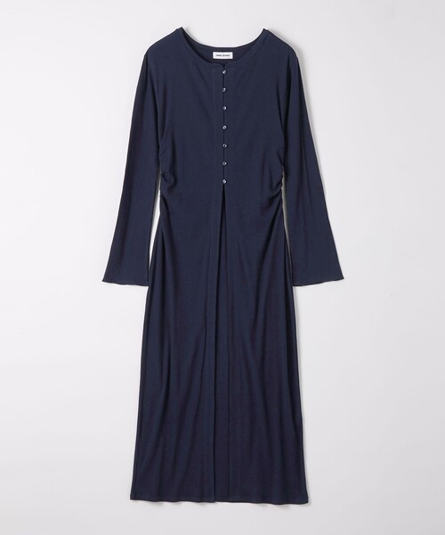 EMMEL REFINES（エメルリファインズ）の「＜EMMEL REFINES＞EM テレコ カーディガン ワンピース（ワンピース・レディース・ネイビー/ライトブルー・FREE）」の2枚目の写真