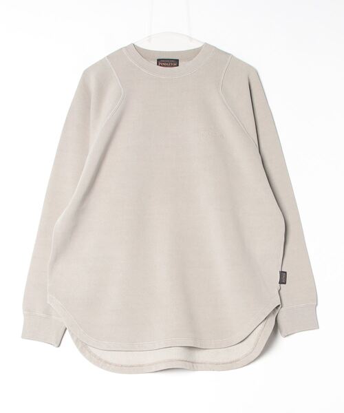 PENDLETON（ペンドルトン）の「ピグメントダイEMBチュニック（WOMEN)（チュニック・レディース・チャコールグレー/ベージュ系その他/コーラルピンク・FREE）」の2枚目の写真