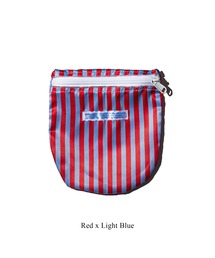 PUEBCO(vGuR)SCHOOL TIE FABRIC SEMICIRCLE POUCH(|[`)