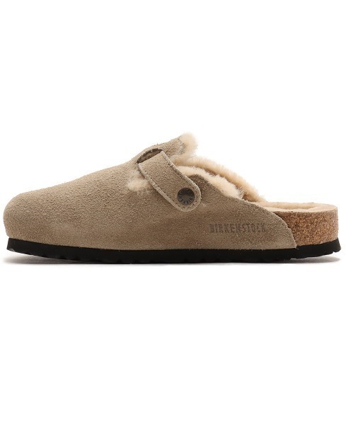 BIRKENSTOCK BOSTON SHEARLING LEVE TAUPE LAF