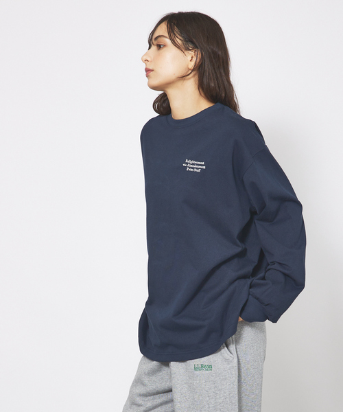 POLeR(ポーラー)の「【POLER/ポーラー】ENLIGHTENMENT L/S TEE/ワンポイント刺繍ロングTシャツ(Tシャツ/カットソー・メンズ・ホワイト/ブラック/ネイビー・M/XL/L)」の3枚目の写真