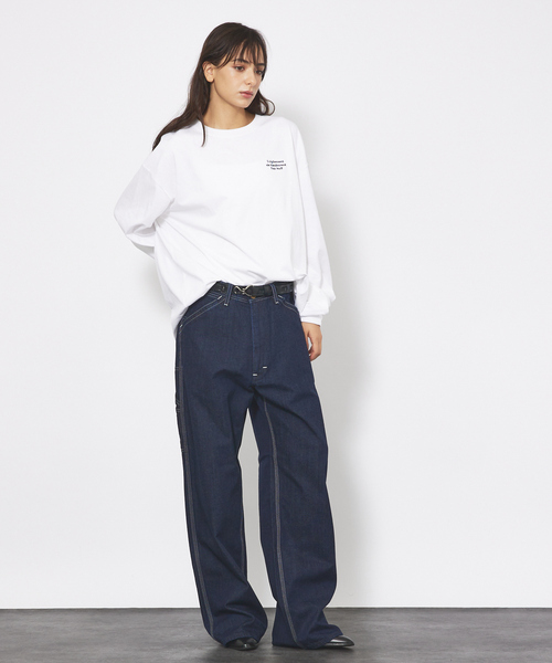 POLeR(ポーラー)の「【POLER/ポーラー】ENLIGHTENMENT L/S TEE/ワンポイント刺繍ロングTシャツ(Tシャツ/カットソー・メンズ・ホワイト/ブラック/ネイビー・M/XL/L)」の4枚目の写真