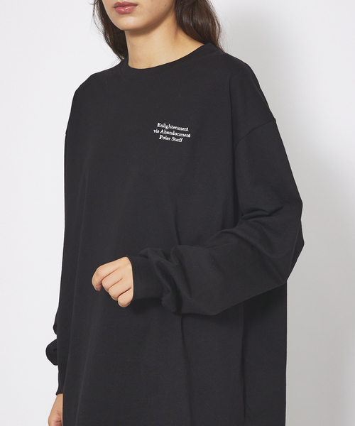 POLeR(ポーラー)の「【POLER/ポーラー】ENLIGHTENMENT L/S TEE/ワンポイント刺繍ロングTシャツ(Tシャツ/カットソー・メンズ・ホワイト/ブラック/ネイビー・M/XL/L)」の11枚目の写真