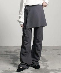 .KOM（ドットコム）の「『.KOM/ドットケーオーエム』ラップスカート付きパンツ【Y】【CN】（スラックス）」