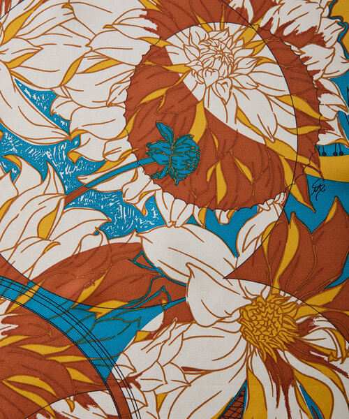 manipuri/花柄シルクスカーフ