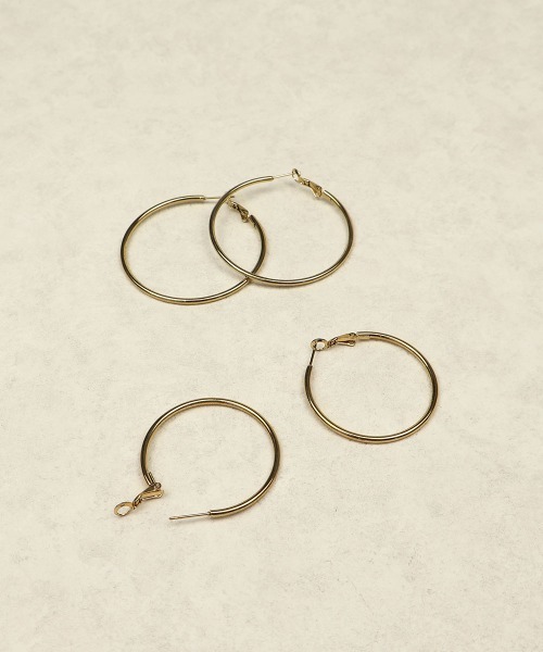 CEMONEMO(セモネモ)の「【金属アレルギー対応】 ワイドフープ ピアス / ステンレス(ピアス(両耳用)・レディース・シルバー/ゴールド・4/5)」の15枚目の写真