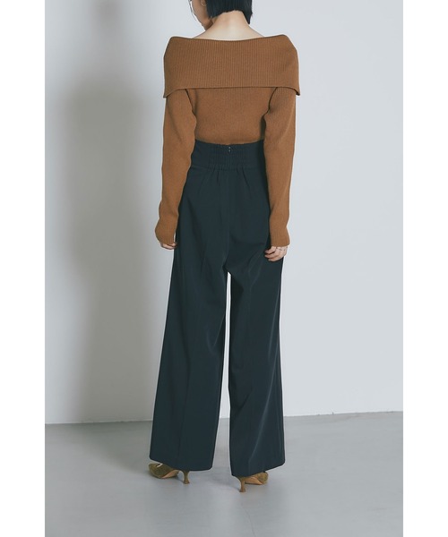 &. NOSTALGIA（アンドドットノスタルジア）の「釦デザインハイウエストタックパンツ（スラックス・レディース・グレー/ブラック・S/M）」の15枚目の写真