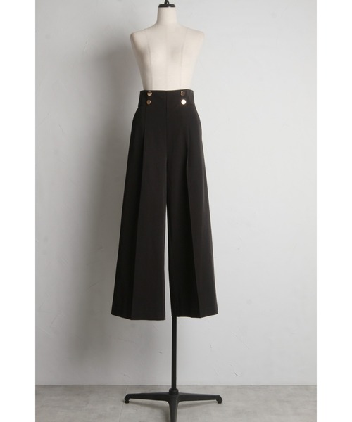 &. NOSTALGIA（アンドドットノスタルジア）の「釦デザインハイウエストタックパンツ（スラックス・レディース・グレー/ブラック・S/M）」の17枚目の写真