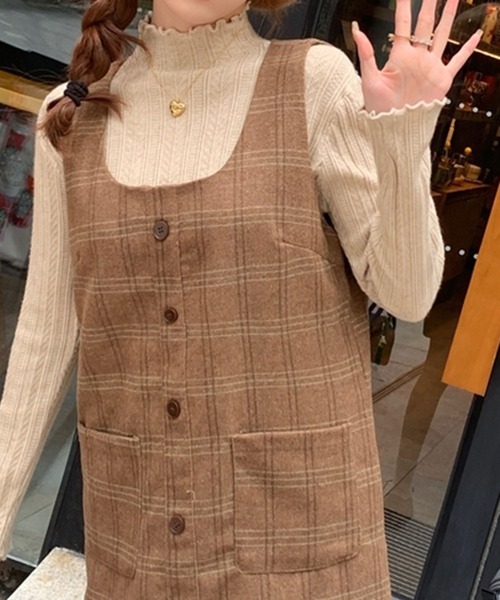leune(ルネ)の「メローフリルハイネックニットトップス(ニット/セーター・レディース・ブラウン/ブラック/ベージュ/オフホワイト・FREE)」の16枚目の写真