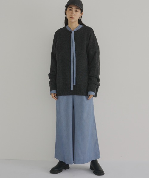 Libra Cue（リブラ キュー）の「リボンタイオールインワン（つなぎ/オールインワン・レディース・ブラック/ブルー・FREE）」の18枚目の写真