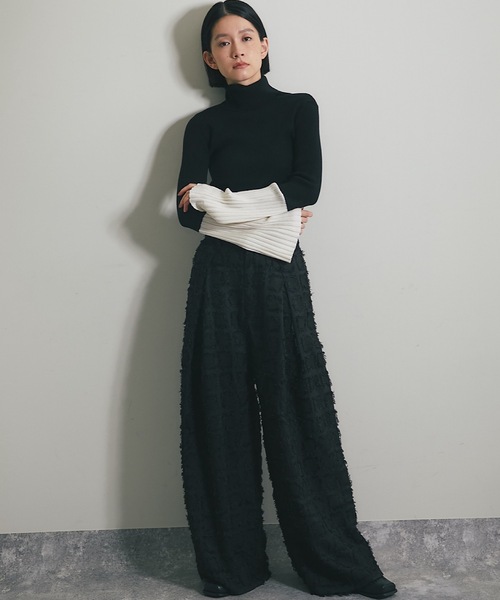 ANOTHER S(アナザーエス)の「スクエアフリンジタックパンツ(その他パンツ・レディース・ブラック/グレー・FREE)」の17枚目の写真