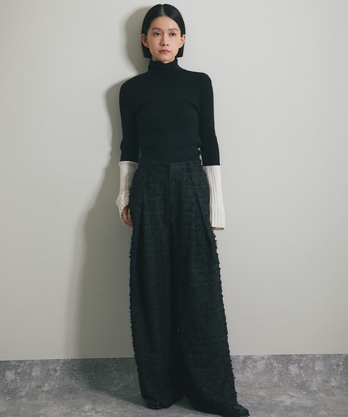 ANOTHER S(アナザーエス)の「スクエアフリンジタックパンツ(その他パンツ・レディース・ブラック/グレー・FREE)」の21枚目の写真