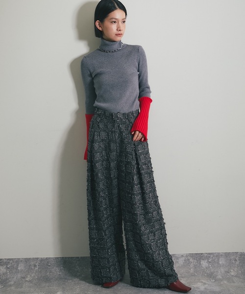 ANOTHER S(アナザーエス)の「スクエアフリンジタックパンツ(その他パンツ・レディース・ブラック/グレー・FREE)」の13枚目の写真