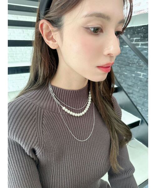 RESEXXY（リゼクシー）の「多連パールロングネックレス（ネックレス・レディース・ゴールド/シルバー・FREE）」の7枚目の写真