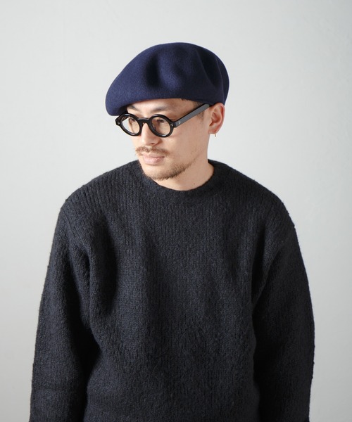 RACAL(ラカル)の「Classic Basque Beret / クラシックバスクベレー(ハンチング/ベレー帽・メンズ・ブラック/チャコールグレー/モカ/ネイビー・MEDIUM/LARGE)」の4枚目の写真