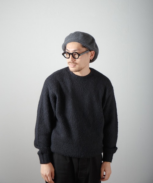 RACAL(ラカル)の「Classic Basque Beret / クラシックバスクベレー(ハンチング/ベレー帽・メンズ・ブラック/チャコールグレー/モカ/ネイビー・MEDIUM/LARGE)」の7枚目の写真