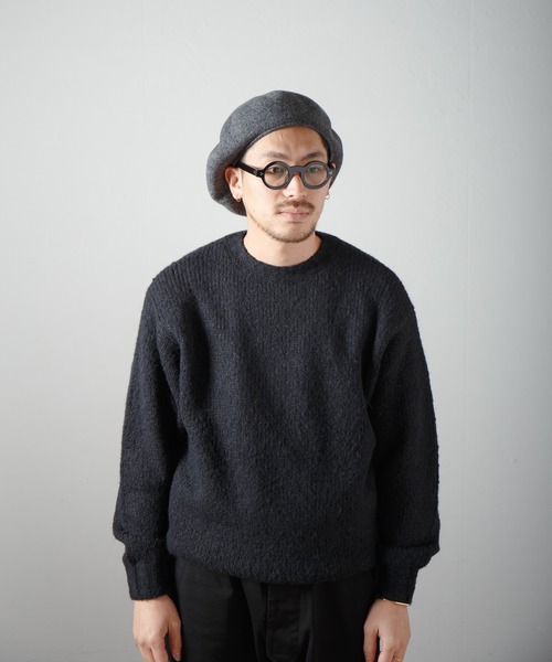 RACAL(ラカル)の「Classic Basque Beret / クラシックバスクベレー(ハンチング/ベレー帽・メンズ・ブラック/チャコールグレー/モカ/ネイビー・MEDIUM/LARGE)」の8枚目の写真
