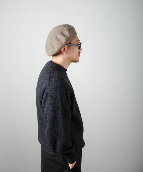 RACAL(ラカル)の「Classic Basque Beret / クラシックバスクベレー(ハンチング/ベレー帽・メンズ・ブラック/チャコールグレー/モカ/ネイビー・MEDIUM/LARGE)」の10枚目の写真