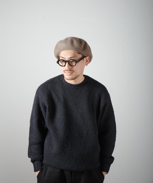 RACAL(ラカル)の「Classic Basque Beret / クラシックバスクベレー(ハンチング/ベレー帽・メンズ・ブラック/チャコールグレー/モカ/ネイビー・MEDIUM/LARGE)」の12枚目の写真