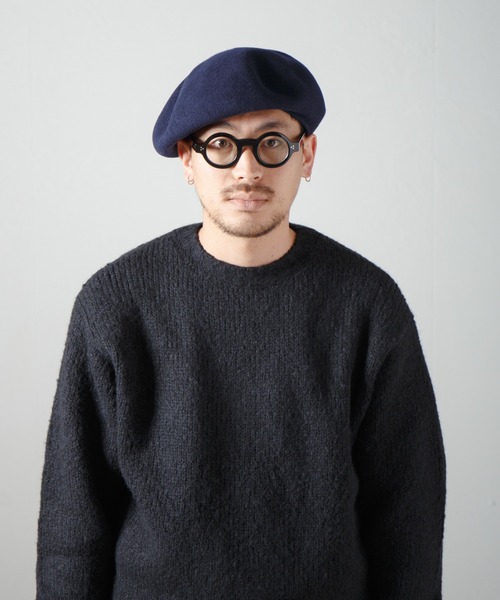 RACAL(ラカル)の「Classic Basque Beret / クラシックバスクベレー(ハンチング/ベレー帽・メンズ・ブラック/チャコールグレー/モカ/ネイビー・MEDIUM/LARGE)」の13枚目の写真