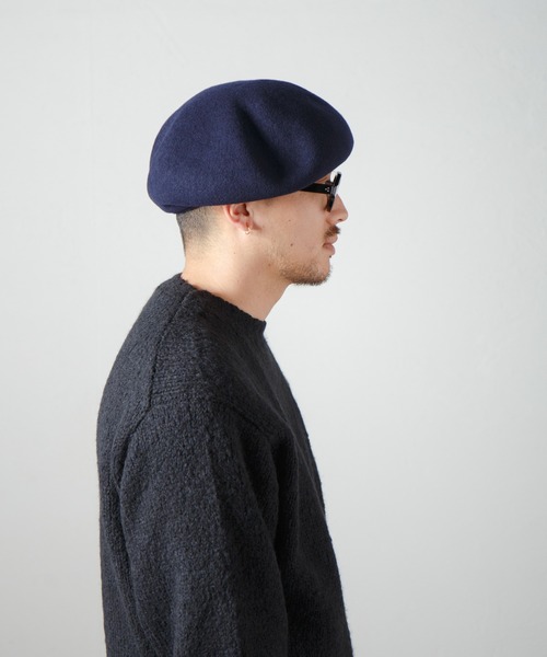 RACAL(ラカル)の「Classic Basque Beret / クラシックバスクベレー(ハンチング/ベレー帽・メンズ・ブラック/チャコールグレー/モカ/ネイビー・MEDIUM/LARGE)」の16枚目の写真