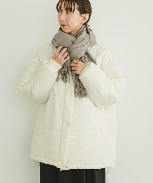 ITEMS URBANRESEARCH（アイテムズ アーバンリサーチ）の「中綿キルトオーバージャケット（ダウンジャケット/コート・レディース・ホワイト系その他/ブラック・FREE）」の16枚目の写真