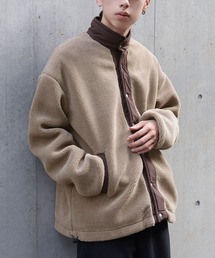 n'OrLABEL（ノアールレーベル）の「【セットアップ対応】『スタンドカラーボアジャケット』（ブルゾン）」