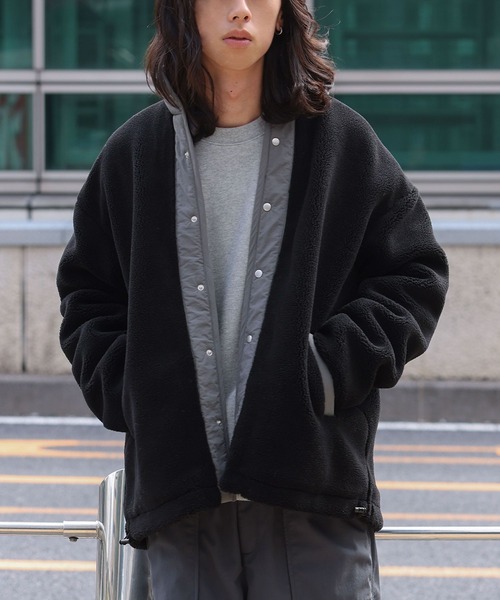 n'OrLABEL（ノアールレーベル）の「【セットアップ対応】『スタンドカラーボアジャケット』（ブルゾン・メンズ・ベージュ/ブラック・L/M）」の15枚目の写真